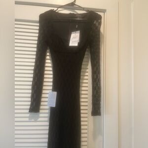 Long black lace dress
XS
NWT
Selling for less than purchased 
$100